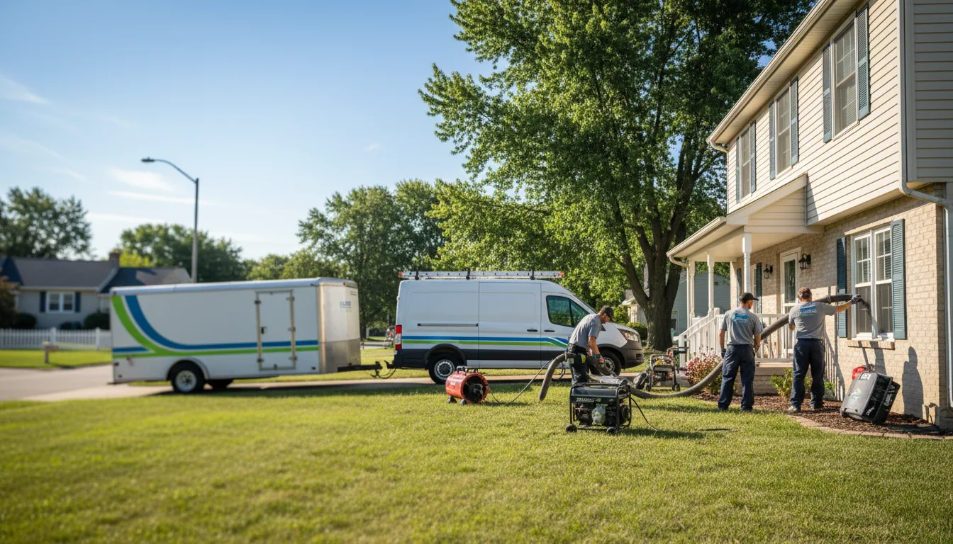 Flooded Basement Restoration And Cleanup With Repair in Zanesville, IN near me
